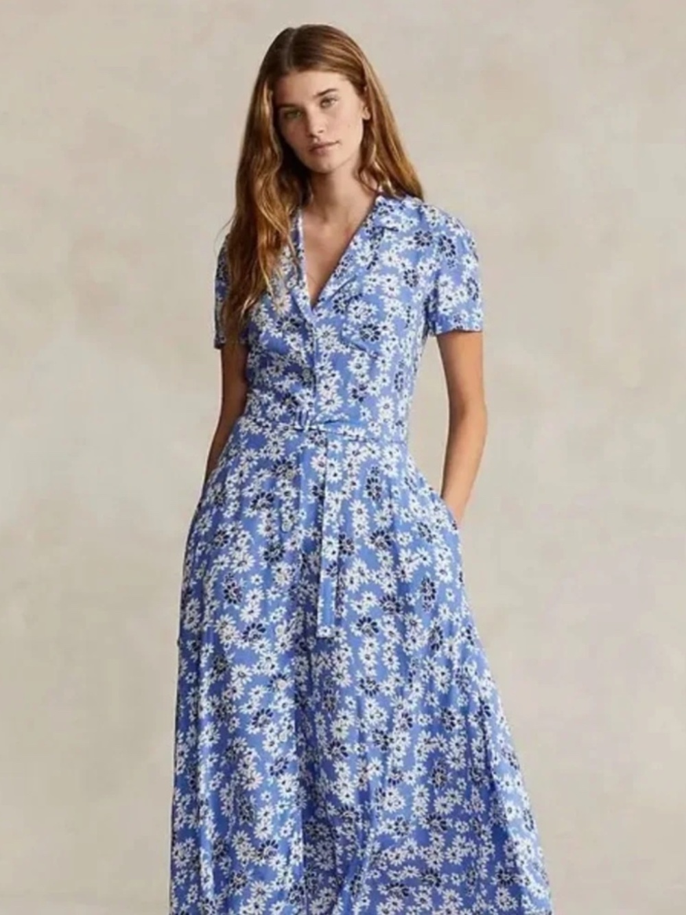 Polo Ralph Lauren Blue Floral Hampton Maxi Dress